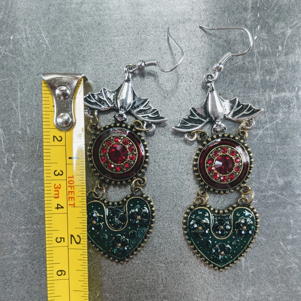 Bats Can Be Glam Rhinestone Earrings